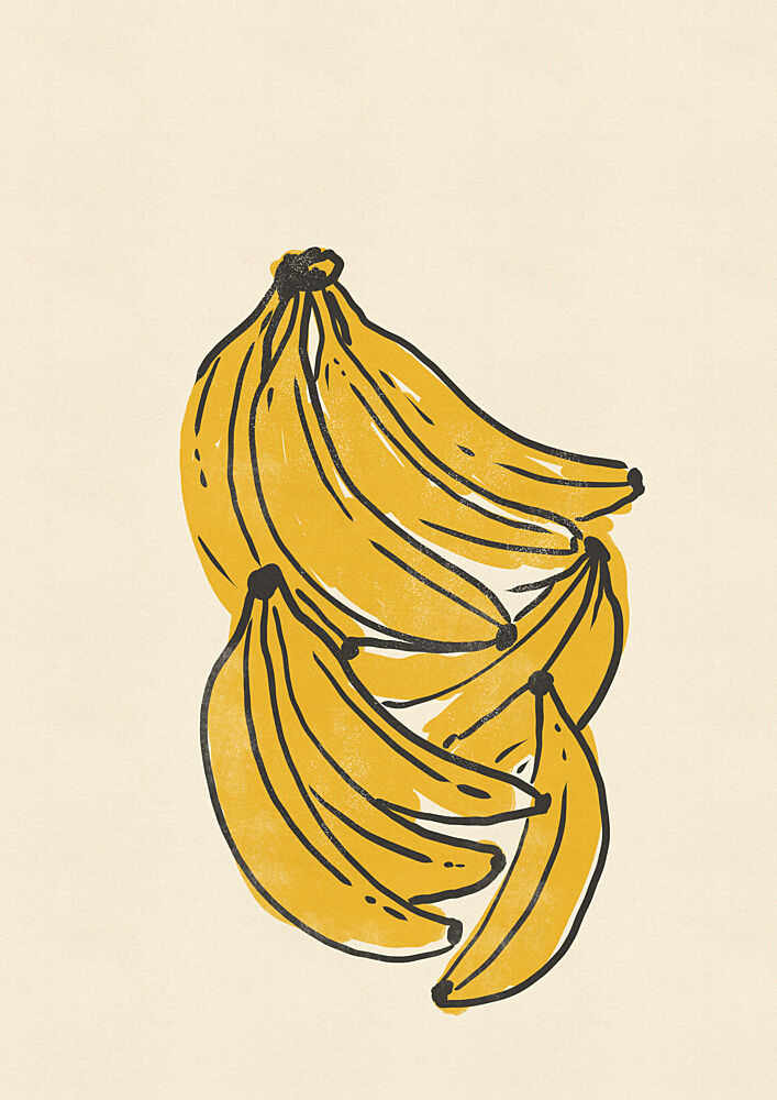 Yellow Banana Bunch art print by Nicholas for $57.95 CAD