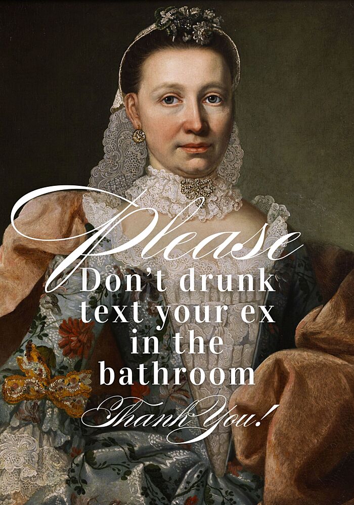 Witty Bathroom Advice art print by Athene Fritsch for $57.95 CAD