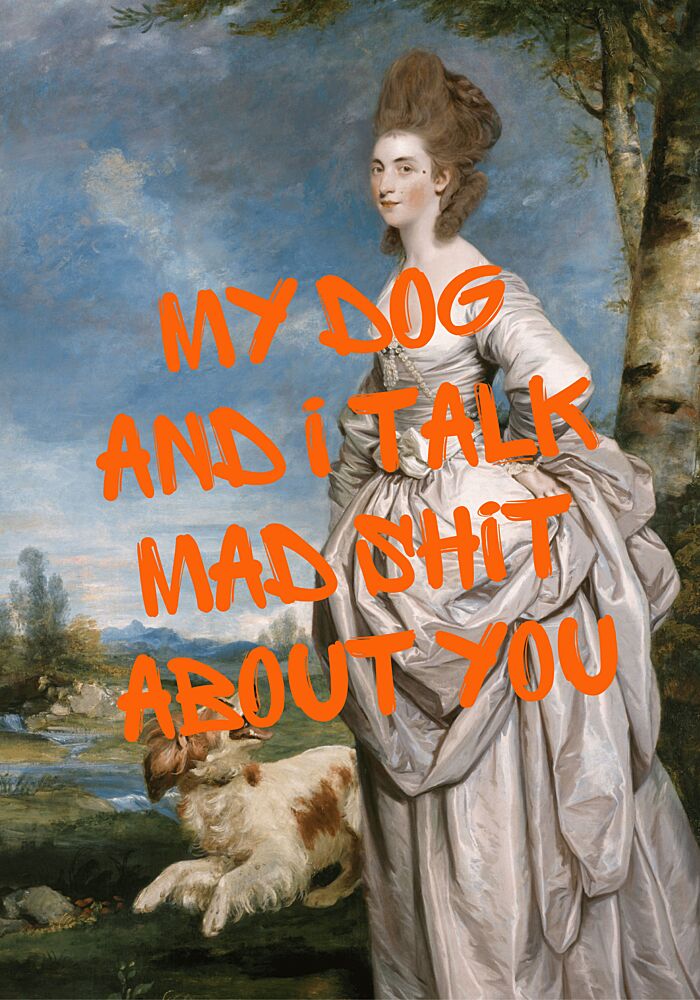 Witty Lady Dog Portrait art print by Athene Fritsch for $57.95 CAD