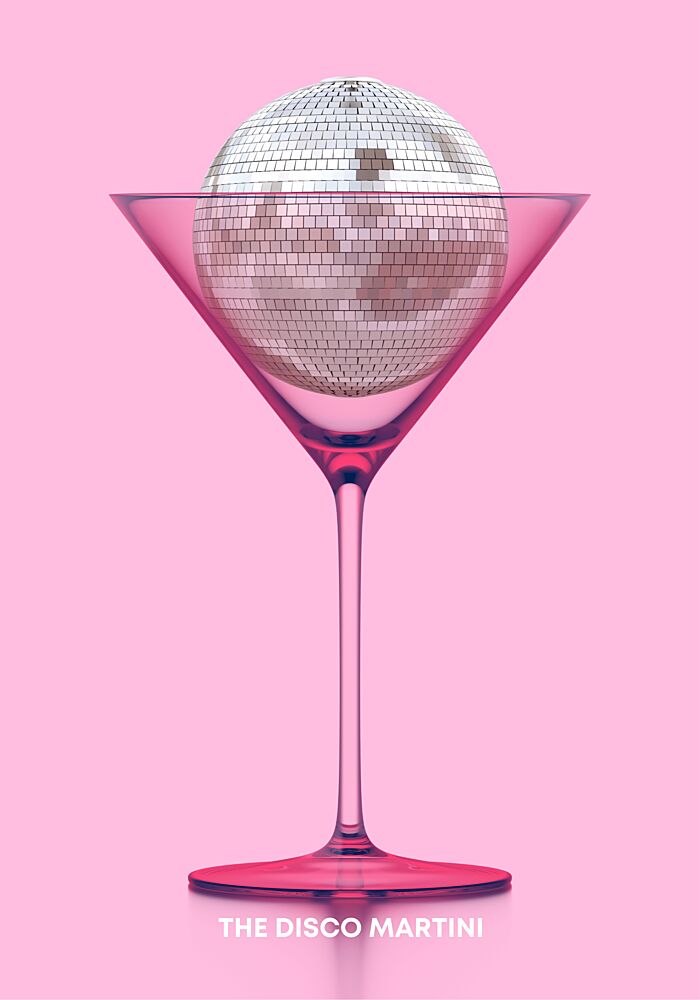 Pink Disco Martini art print by Athene Fritsch for $57.95 CAD