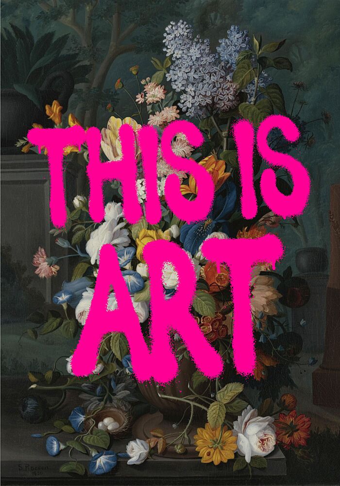 Pink Graffiti Floral Still Life art print by Athene Fritsch for $57.95 CAD