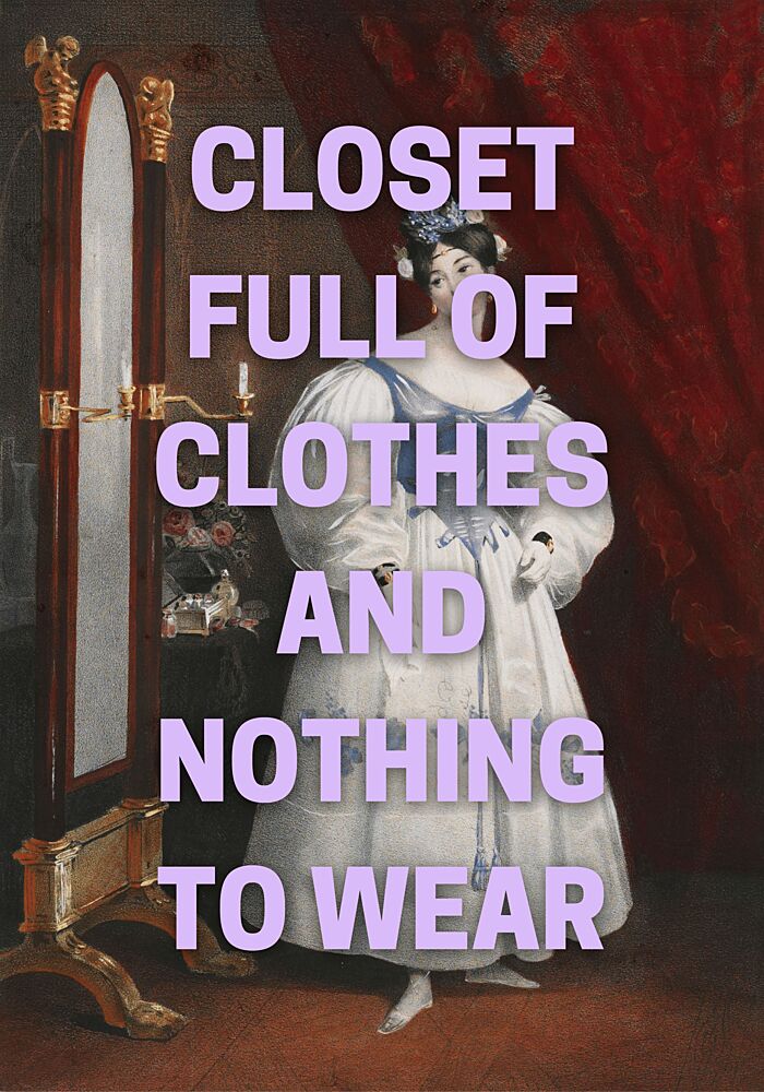 Fashion Dilemma Quote art print by Athene Fritsch for $57.95 CAD