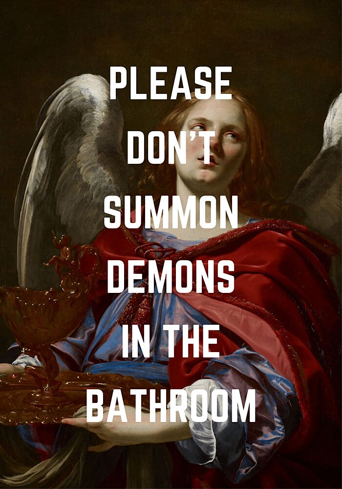 Dont Summon Bathroom Demons art print by Athene Fritsch for $57.95 CAD