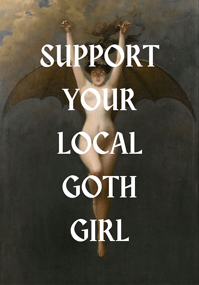 Flying Goth Girl art print by Athene Fritsch for $57.95 CAD