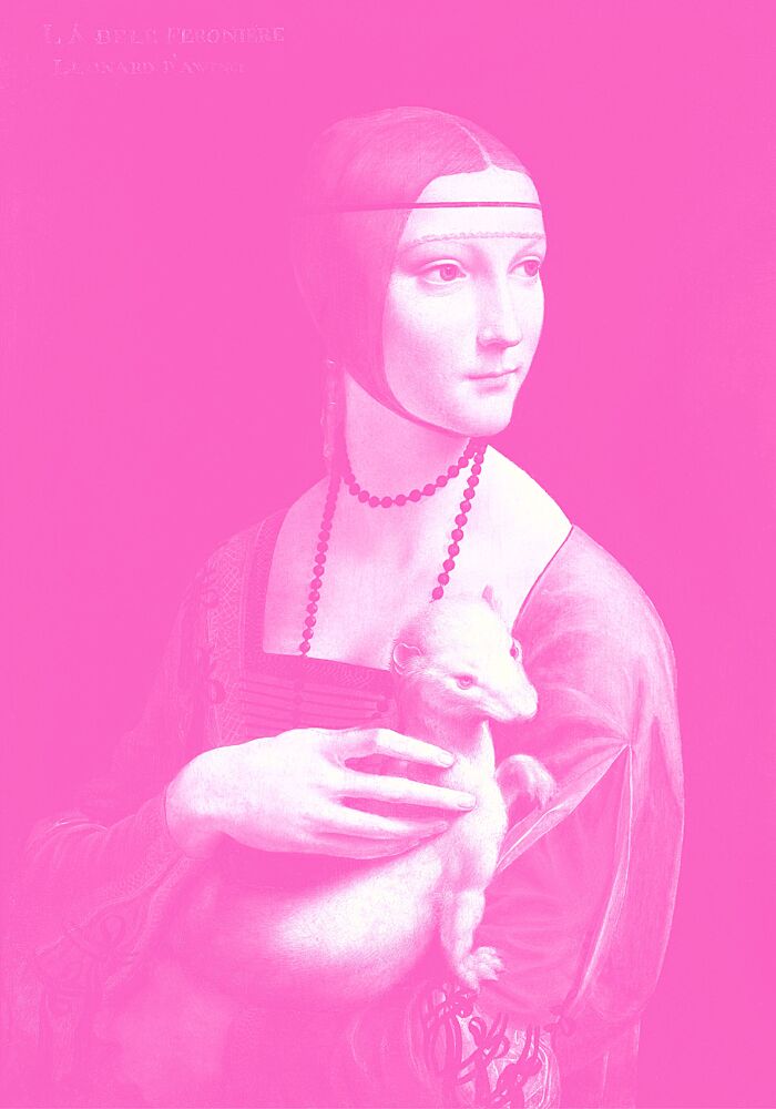 Pink Renaissance Lady with Ermine art print by Athene Fritsch for $57.95 CAD
