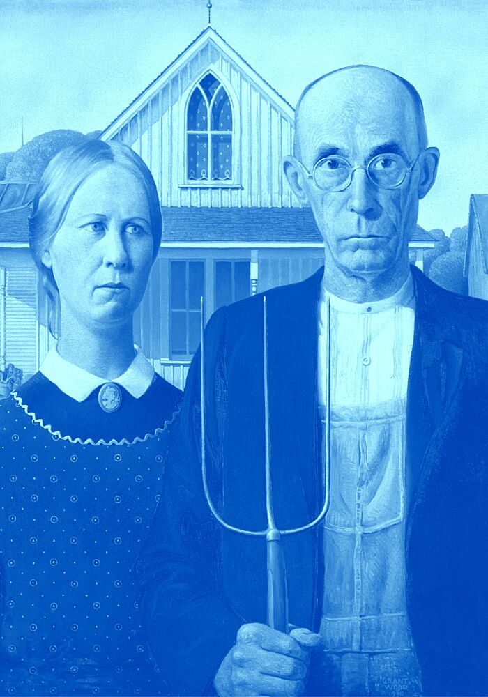 American Farm Couple art print by Athene Fritsch for $57.95 CAD