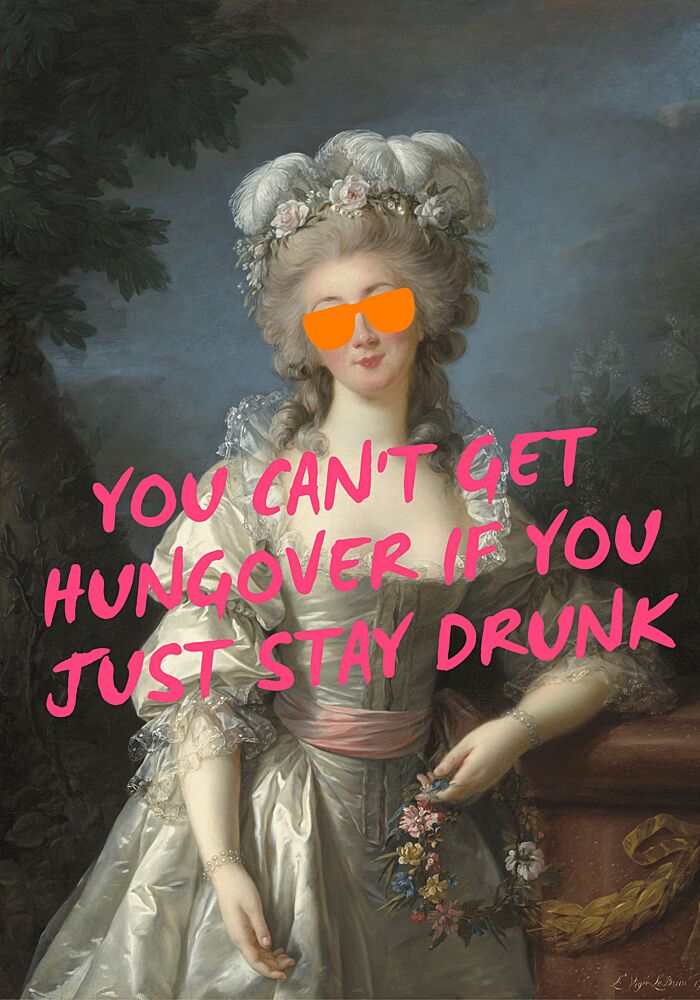 Stay Drunk Lady art print by Athene Fritsch for $57.95 CAD