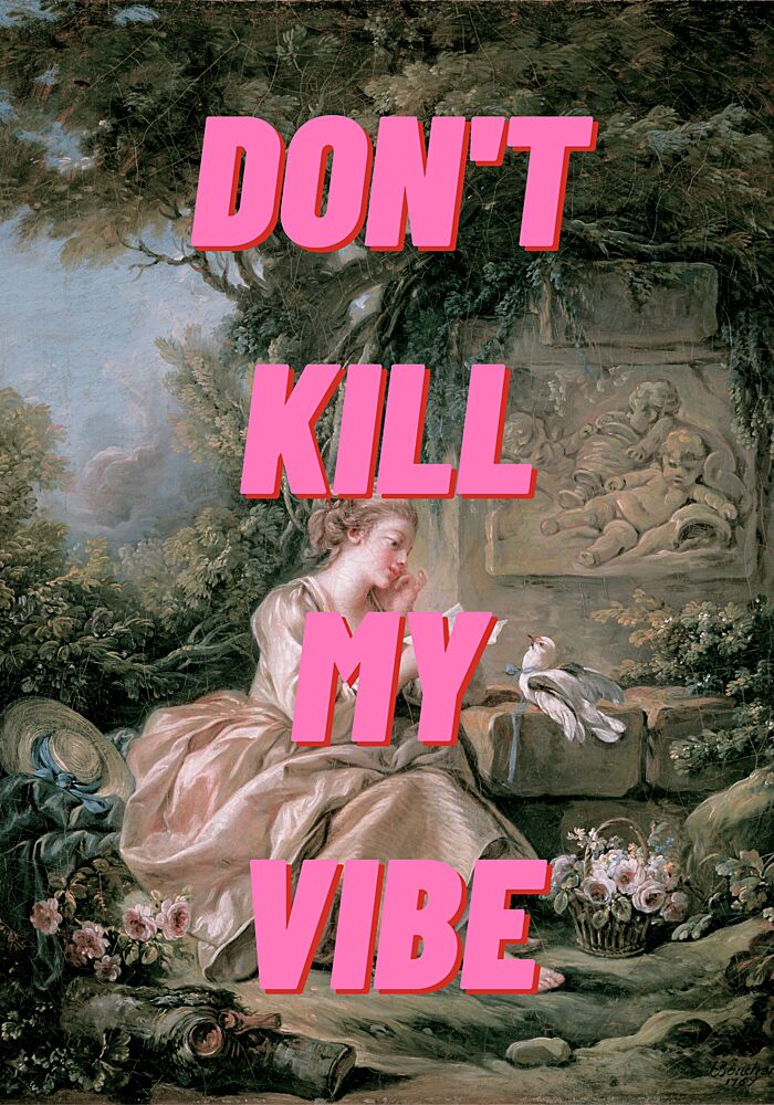 Rococo Woman Pink Vibe art print by Athene Fritsch for $57.95 CAD
