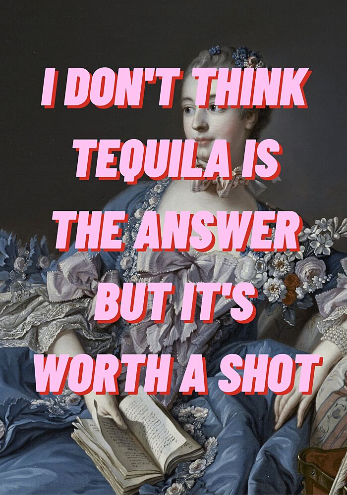 Witty Tequila Lady art print by Athene Fritsch for $57.95 CAD