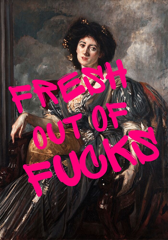 Sassy Pink Graffiti Portrait art print by Athene Fritsch for $57.95 CAD