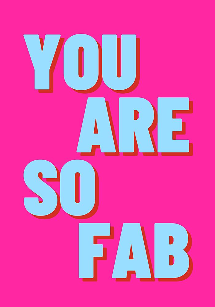 Hot Pink Fab Quote art print by Athene Fritsch for $57.95 CAD