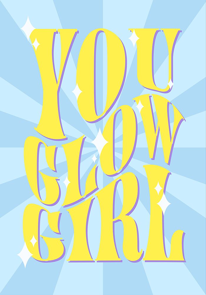 You Glow Girl Bright art print by Athene Fritsch for $57.95 CAD