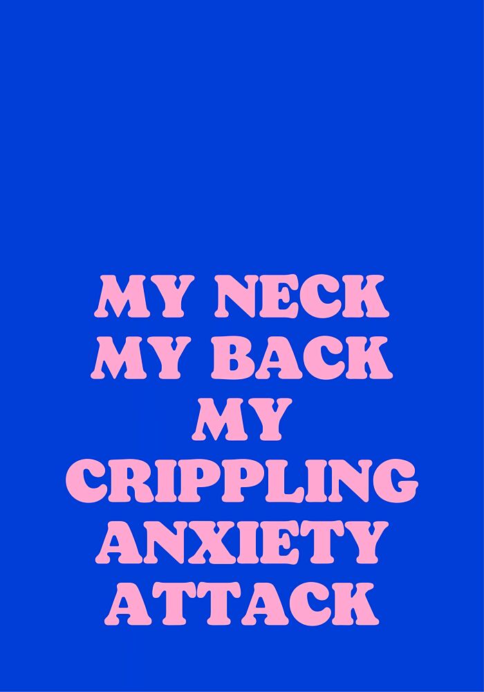 Neck Back Anxiety Attack art print by Athene Fritsch for $57.95 CAD