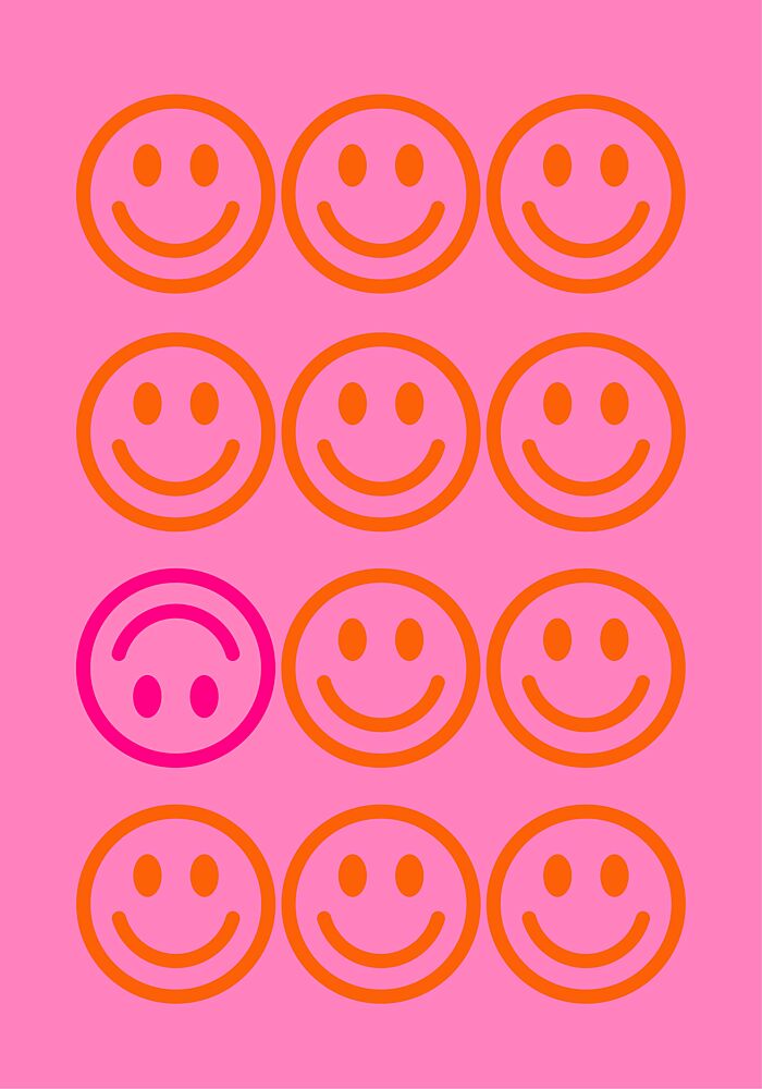 Happy and Sad Smileys art print by Athene Fritsch for $57.95 CAD