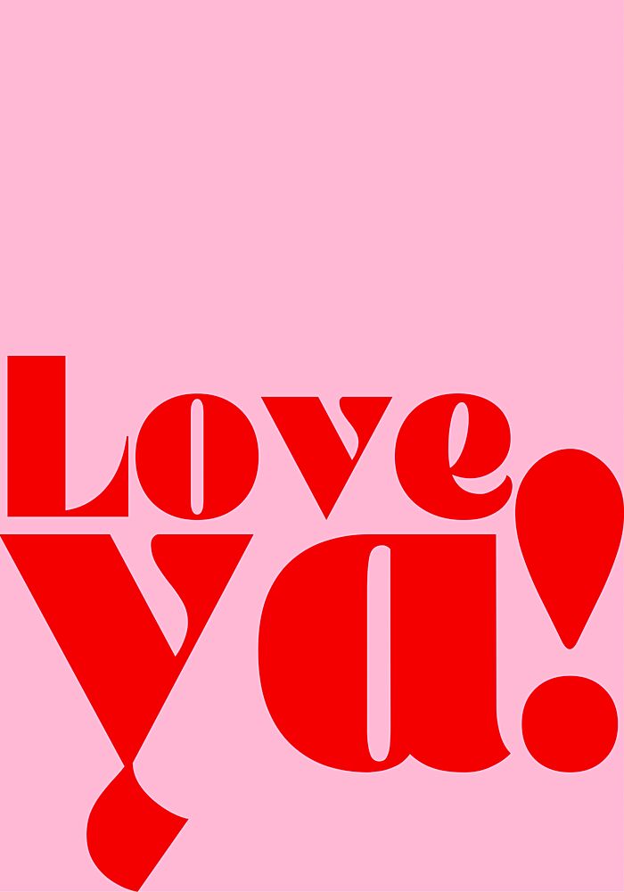 Sweet Pink Love Ya art print by Athene Fritsch for $57.95 CAD