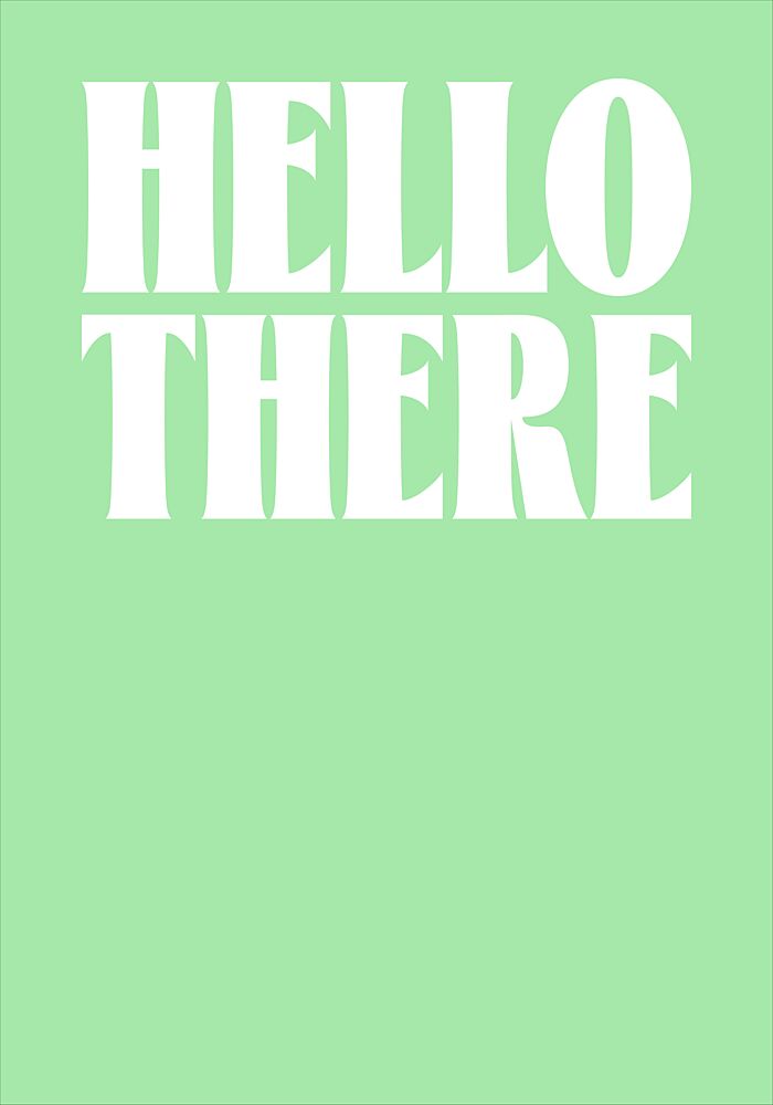 Green Hello There art print by Athene Fritsch for $57.95 CAD