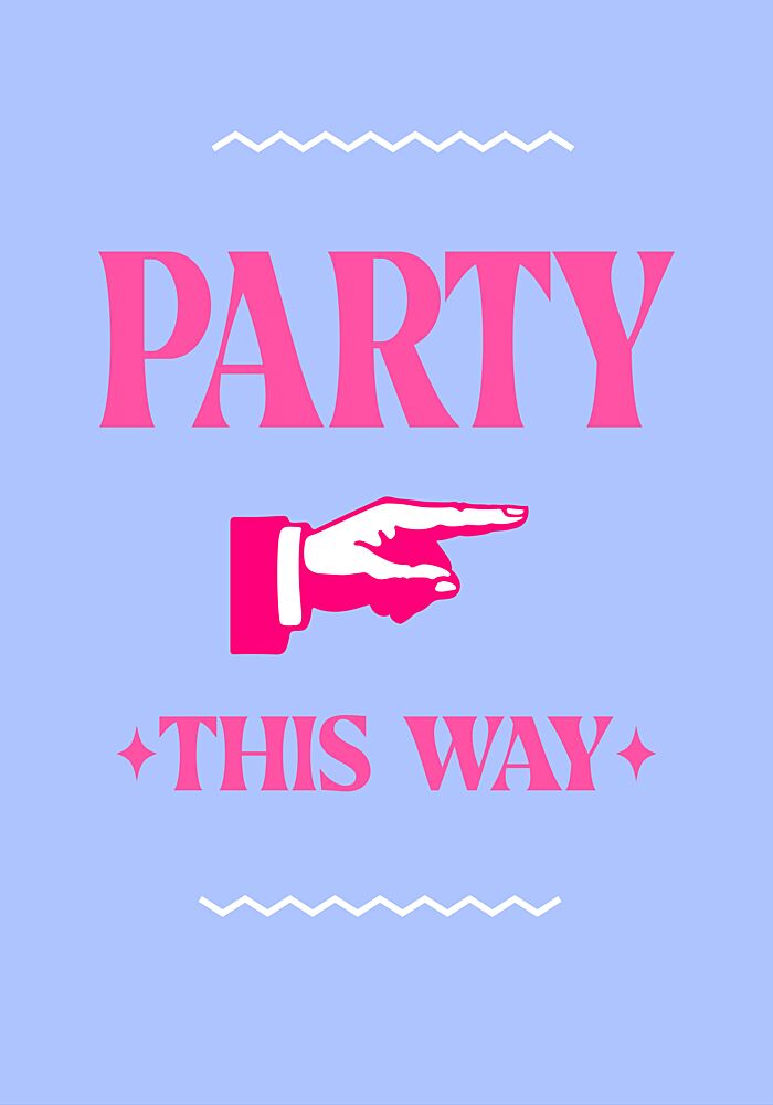 Party This Way Hand art print by Athene Fritsch for $57.95 CAD