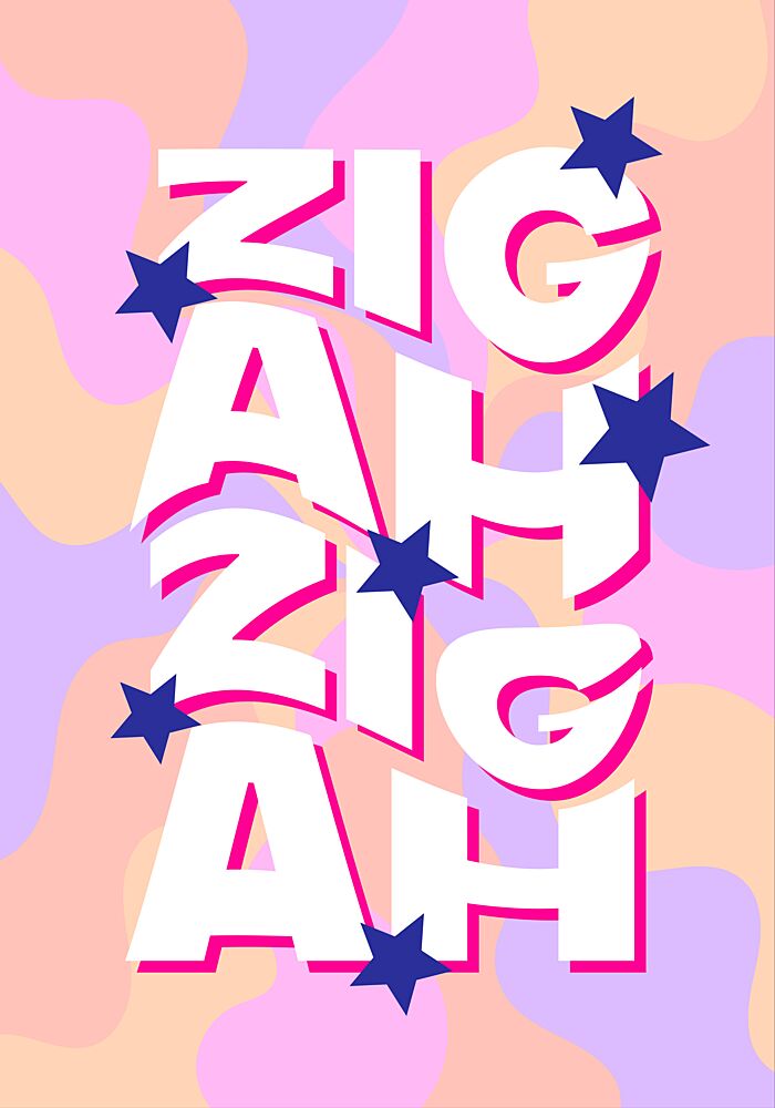 Colorful Zig a Zig Ah art print by Athene Fritsch for $57.95 CAD