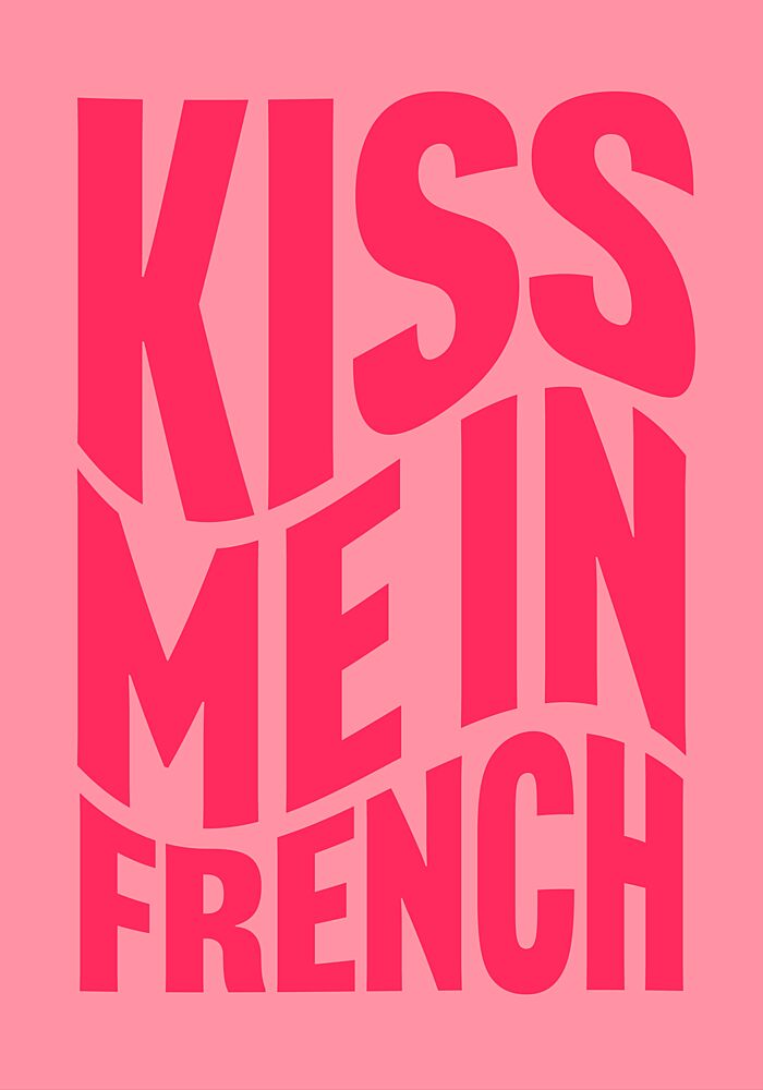 Kiss Me in French art print by Athene Fritsch for $57.95 CAD
