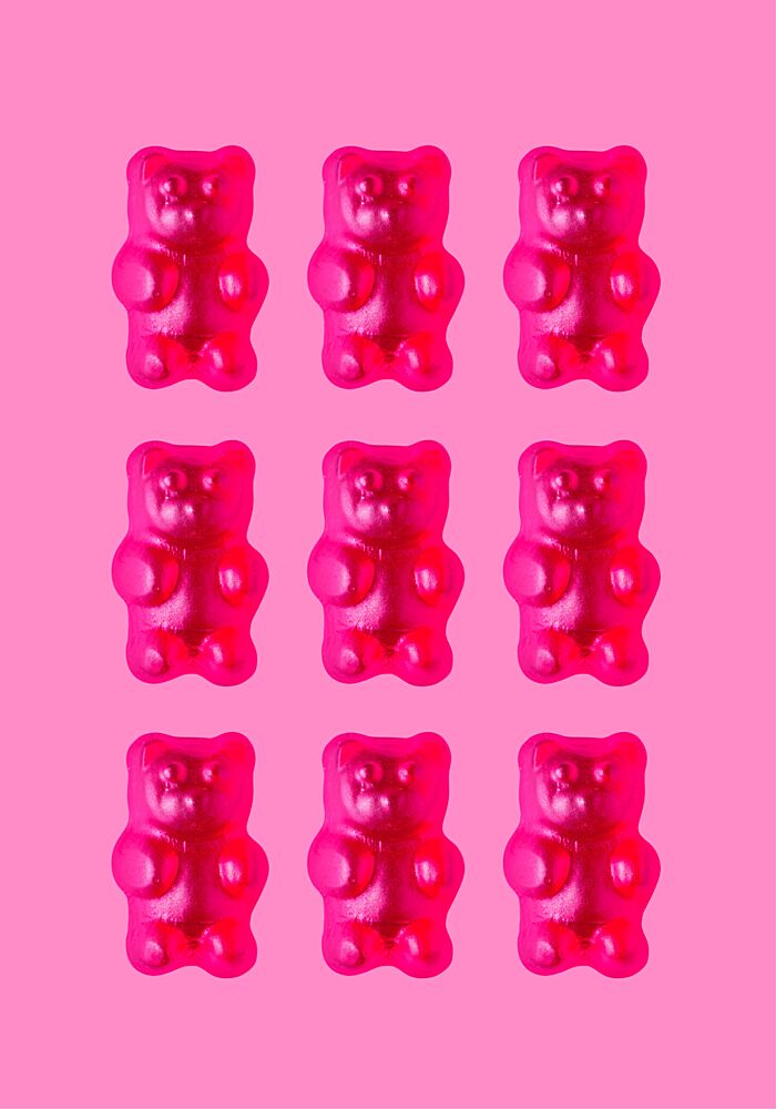 Sweet Pink Gummy Bears art print by Athene Fritsch for $57.95 CAD