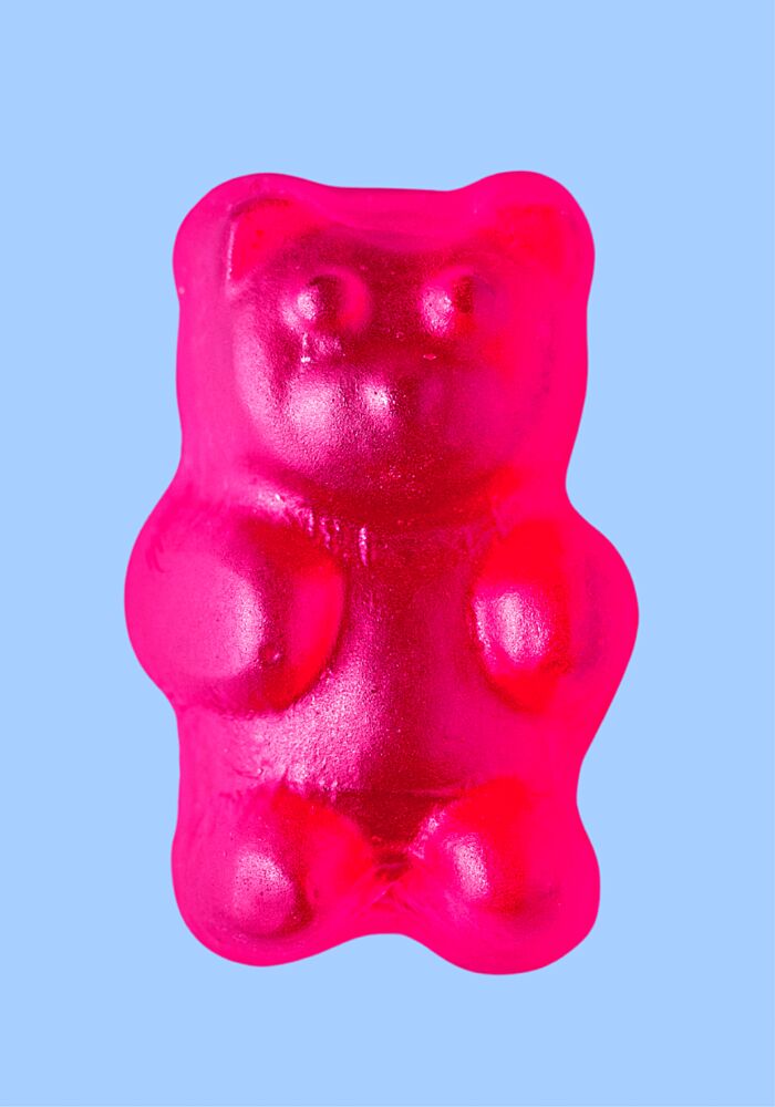 Vibrant Pink Gummy Bear art print by Athene Fritsch for $57.95 CAD