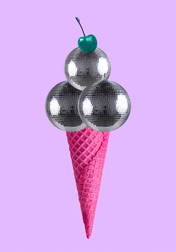 Disco Ball Ice Cream art print by Athene Fritsch for $57.95 CAD