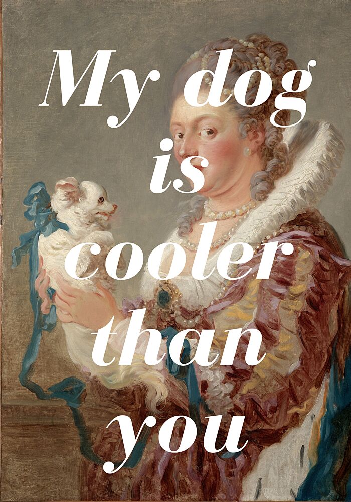 Regal Lady Funny Dog art print by Athene Fritsch for $57.95 CAD