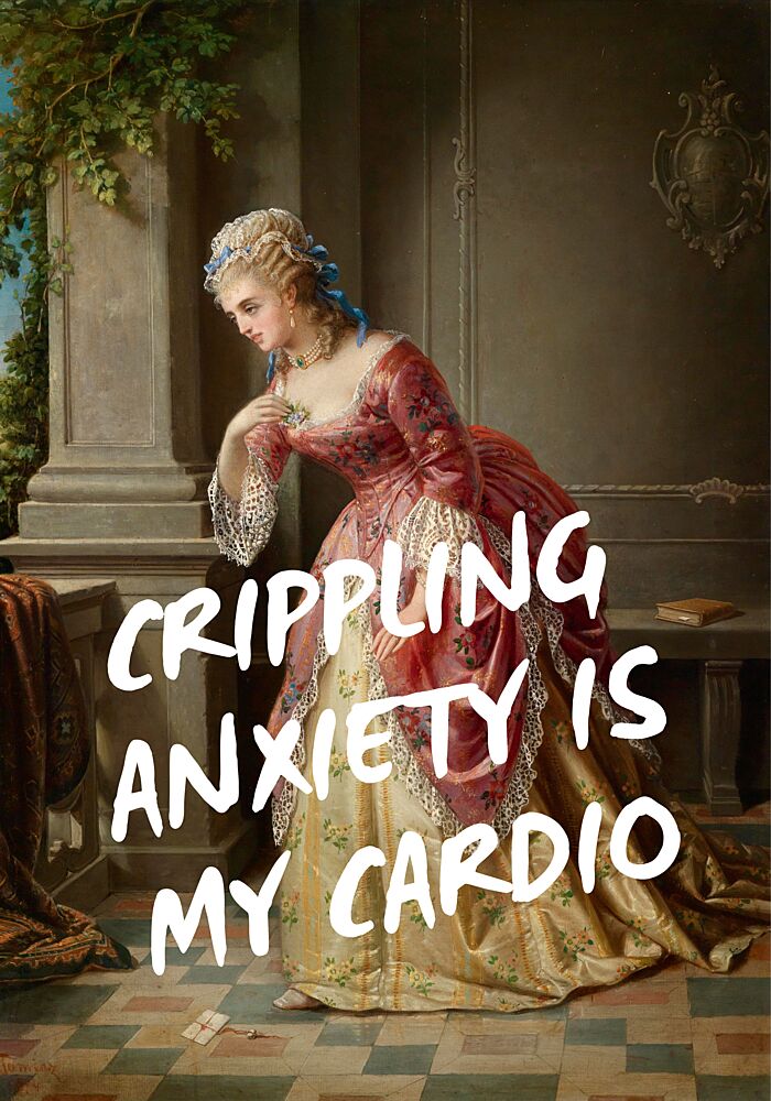 Humorous Classical Anxiety art print by Athene Fritsch for $57.95 CAD