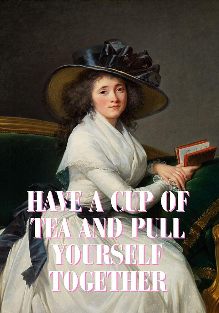 Elegant Lady Tea Quote art print by Athene Fritsch for $57.95 CAD