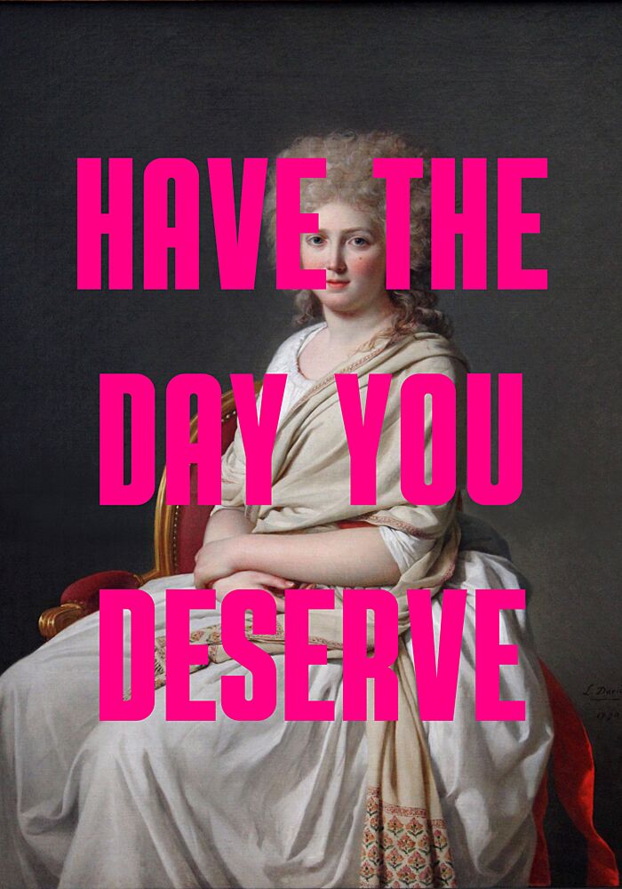 Sassy Pink Text Portrait art print by Athene Fritsch for $57.95 CAD