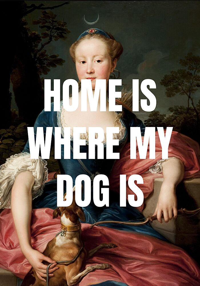 Classic Portrait Dog Quote art print by Athene Fritsch for $57.95 CAD