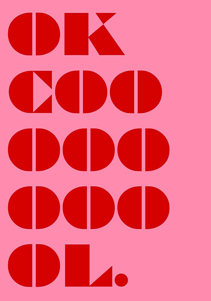 Playful Geometric Ok Cool art print by Athene Fritsch for $57.95 CAD