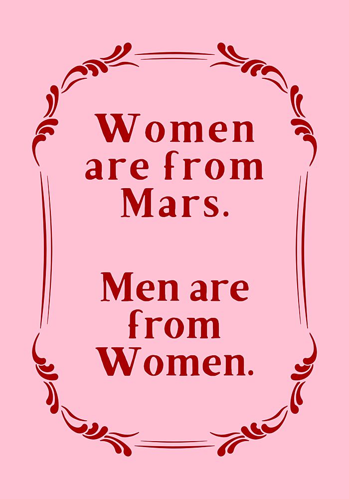 Witty Gender Quote art print by Athene Fritsch for $57.95 CAD