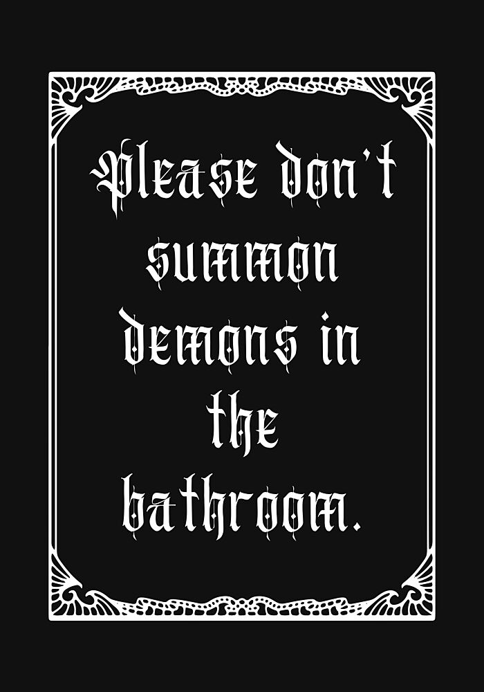Gothic Bathroom Demons art print by Athene Fritsch for $57.95 CAD
