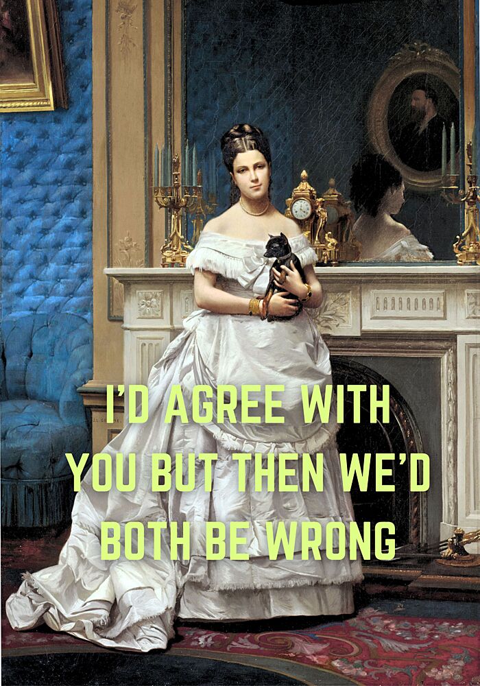Elegant Woman Witty Quote art print by Athene Fritsch for $57.95 CAD
