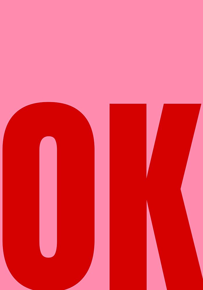 Bold Ok Statement art print by Athene Fritsch for $57.95 CAD