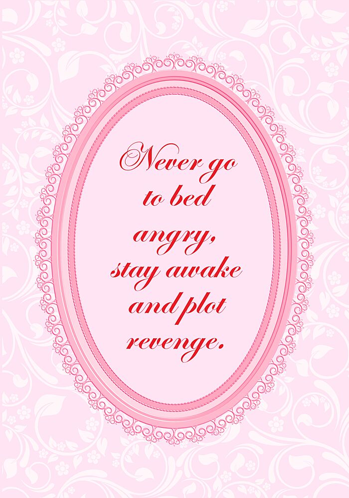 Sassy Pink Revenge Quote art print by Athene Fritsch for $57.95 CAD
