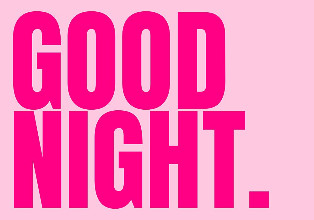 Good Night Pink Message art print by Athene Fritsch for $57.95 CAD