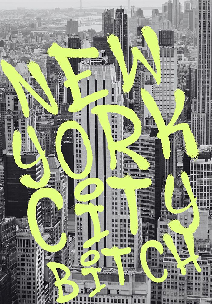 New York City Typography art print by Athene Fritsch for $57.95 CAD
