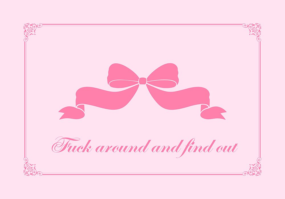 Sassy Pink Bow Message art print by Athene Fritsch for $57.95 CAD