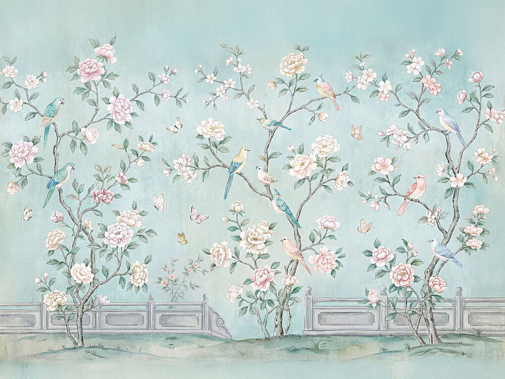 Chinoiserie Birds and Blossoms art print by Kathrin Pienaar for $57.95 CAD