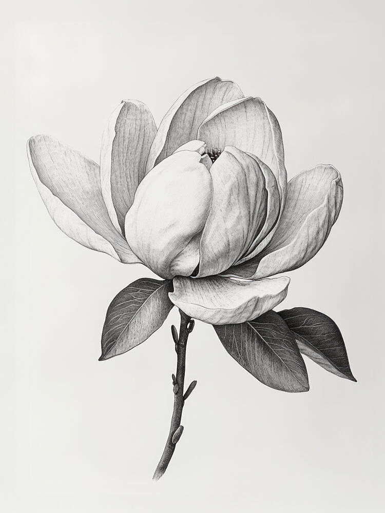 Elegant Magnolia Bloom art print by Kathrin Pienaar for $57.95 CAD