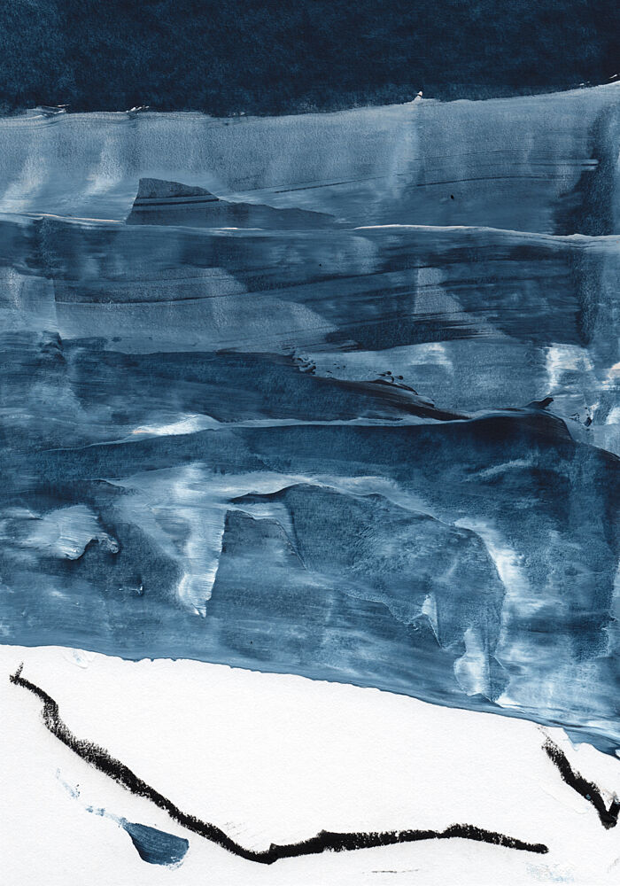 Abstract Blue Horizon art print by Uplusmestudio for $57.95 CAD