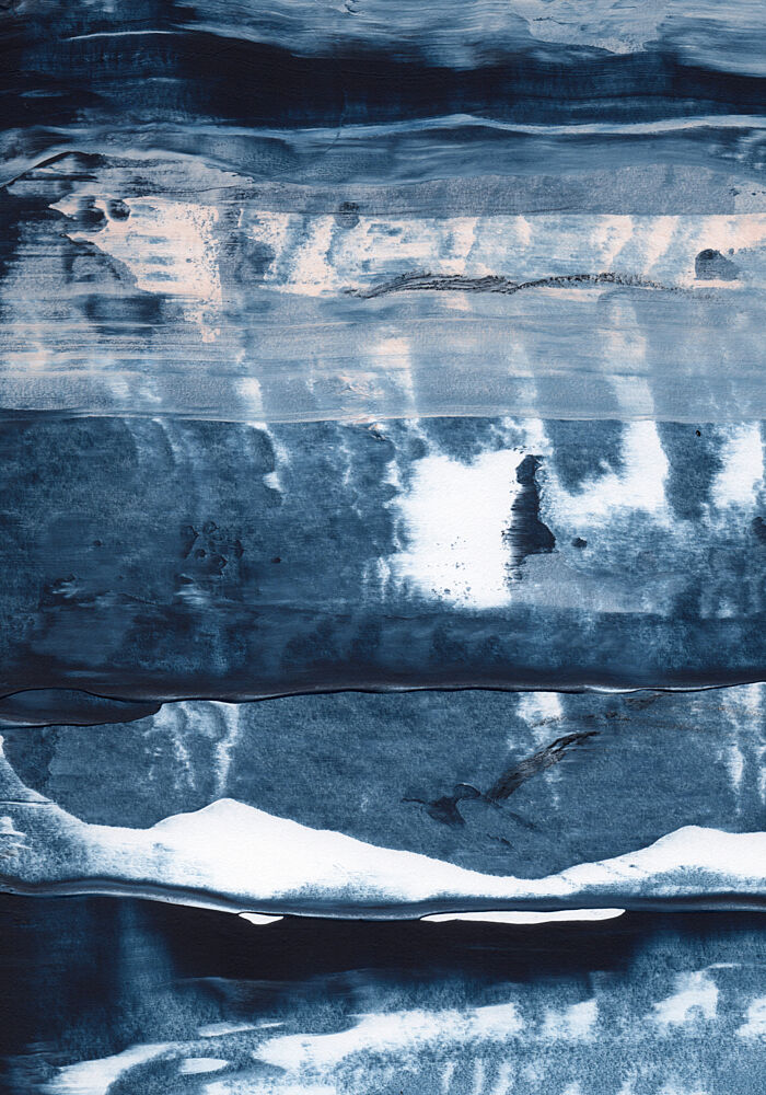 Deep Blue Abstract Horizon art print by Uplusmestudio for $57.95 CAD