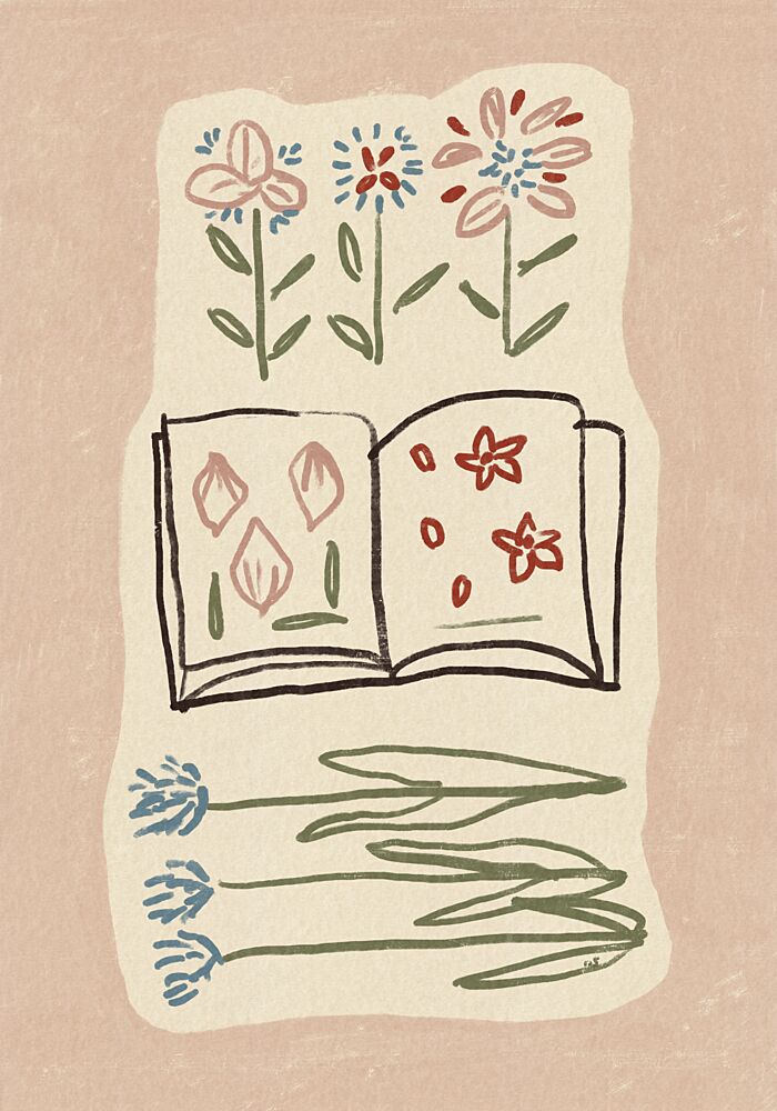 Botanical Study Book art print by Raipa Studio for $57.95 CAD