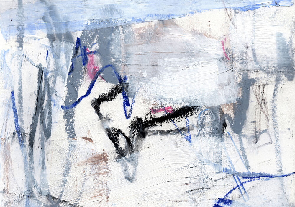 White Abstract Expression art print by Uplusmestudio for $57.95 CAD