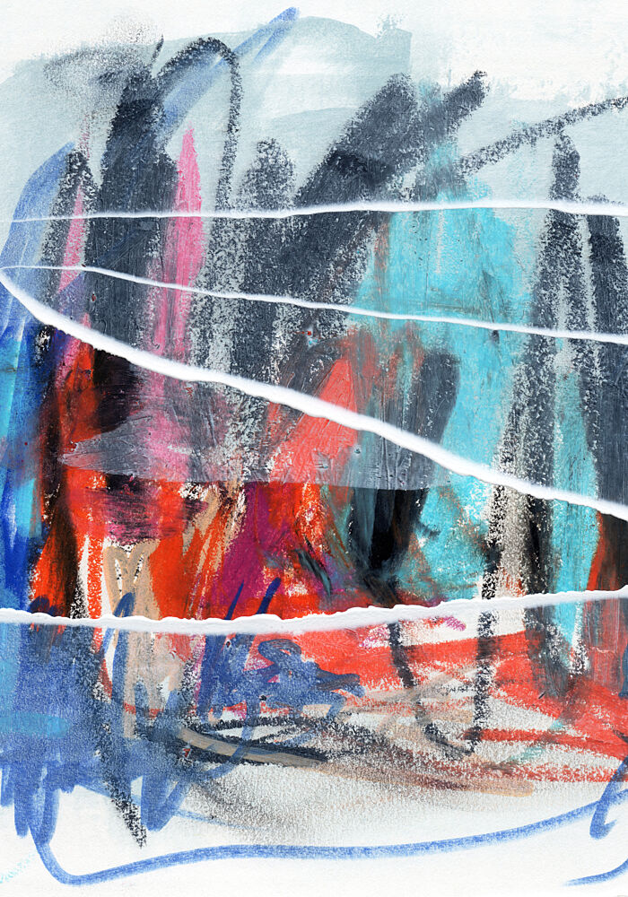Vibrant Abstract Strokes art print by Uplusmestudio for $57.95 CAD