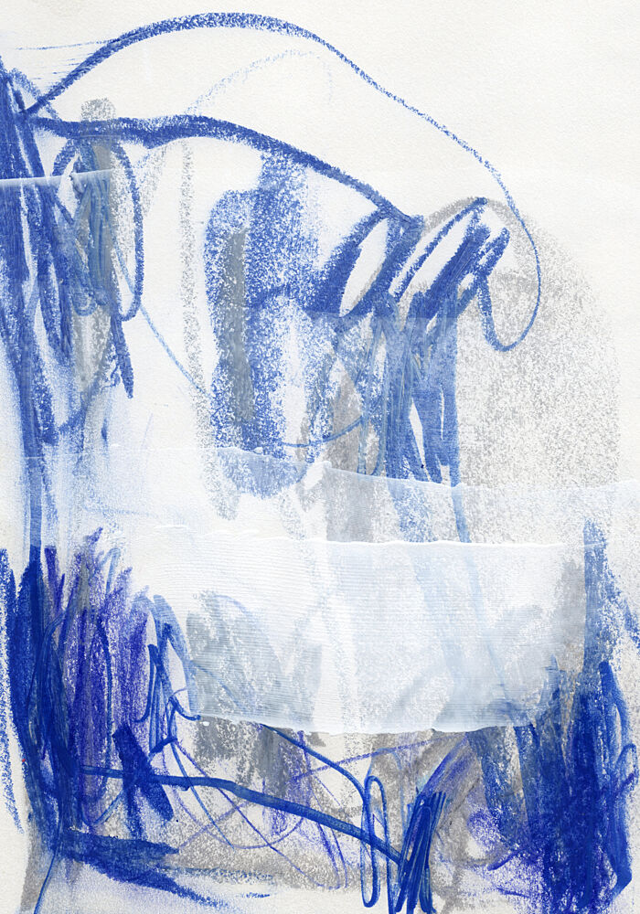 Fluid Blue Gestures art print by Uplusmestudio for $57.95 CAD