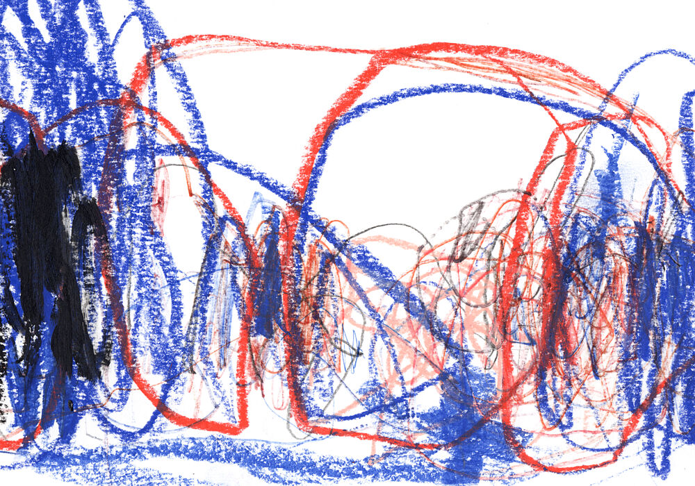 Dynamic Color Scribbles art print by Uplusmestudio for $57.95 CAD