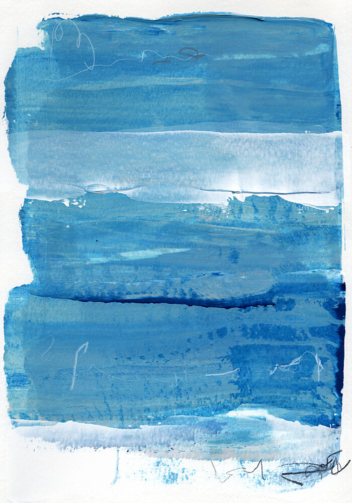 Layered Blue Abstract art print by Uplusmestudio for $57.95 CAD